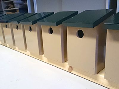 Vogelhuisjes volledig afgewerkt